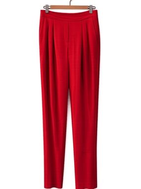 Aritzia Red Pleated Tapered Pants - Conan